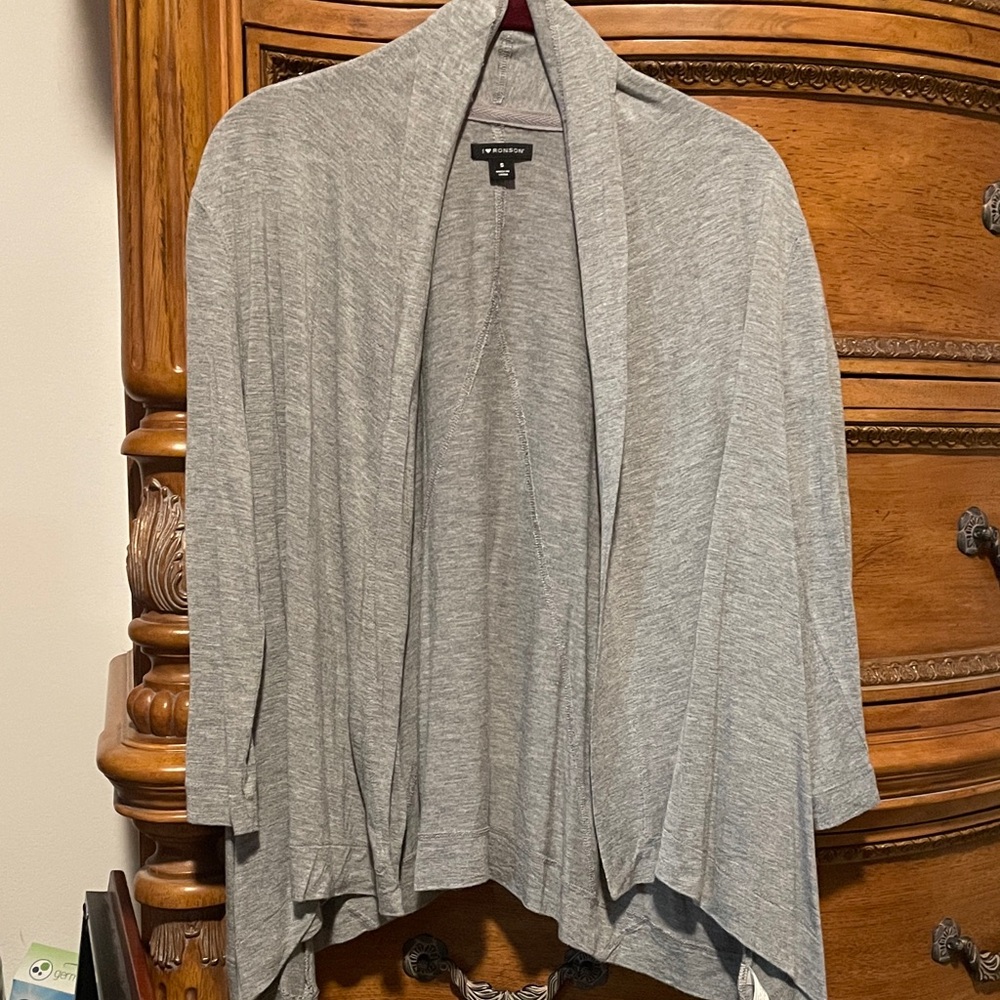 Elegant Gray Women's Cardigan